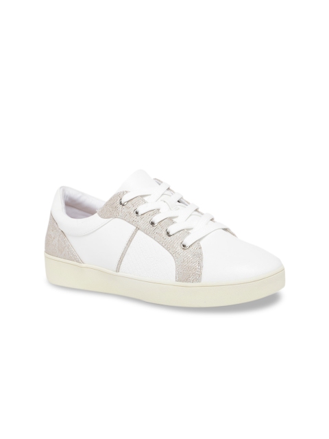 

Call It Spring Women White & Grey Colourblocked Sneakers