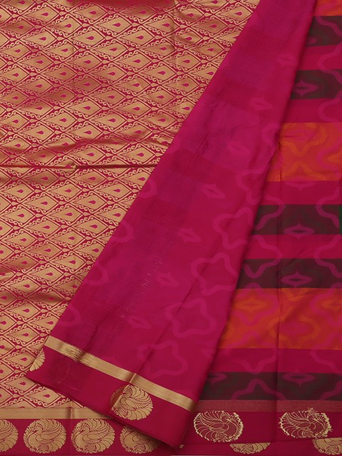 

Pothys Pink & Gold-Toned Art Silk Woven Design Saree