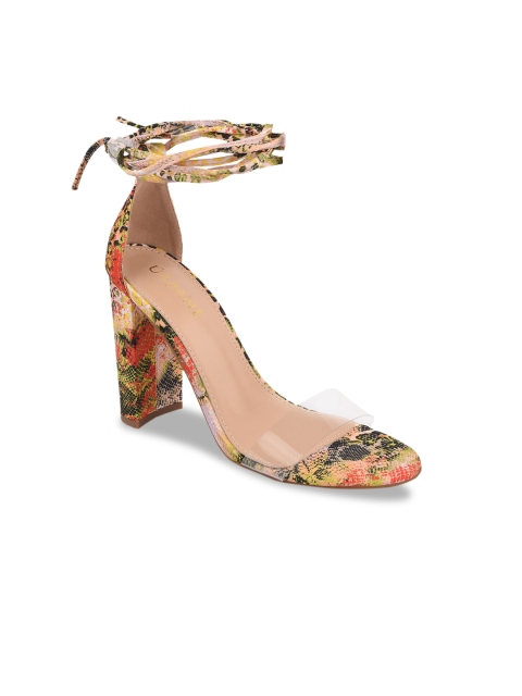 

URBANE Women Multicoloured Printed Sandals, Multi