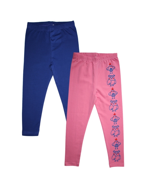 

KiddoPanti Girls Pack of 2 Ankle-Length Leggings, Blue