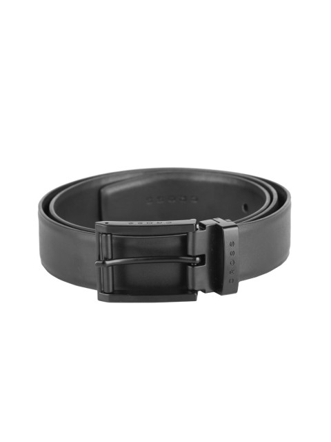 

Cross Men Black Solid Leather Belt