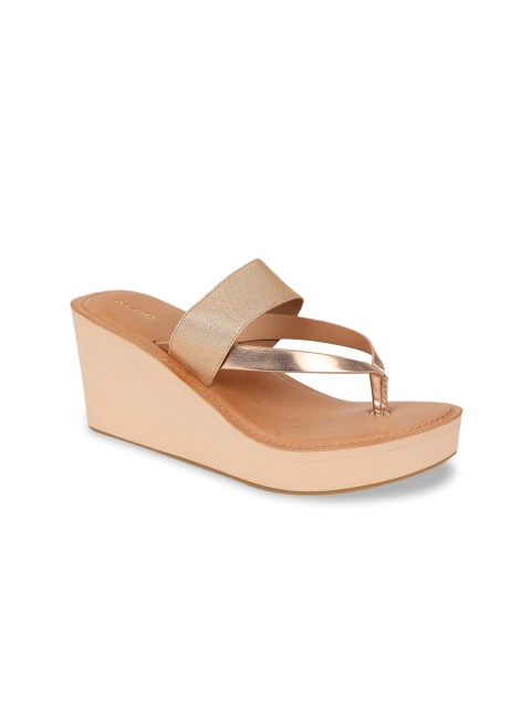 

ALDO Women Beige Solid Wedges