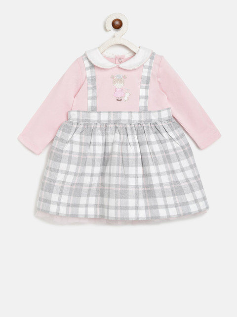 

Chicco Girls Pink Checked Fit and Flare Dress