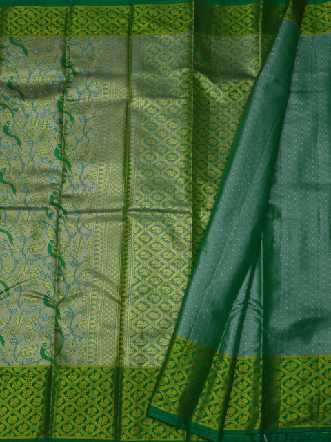 

Pothys Green Woven Design Tissue Saree