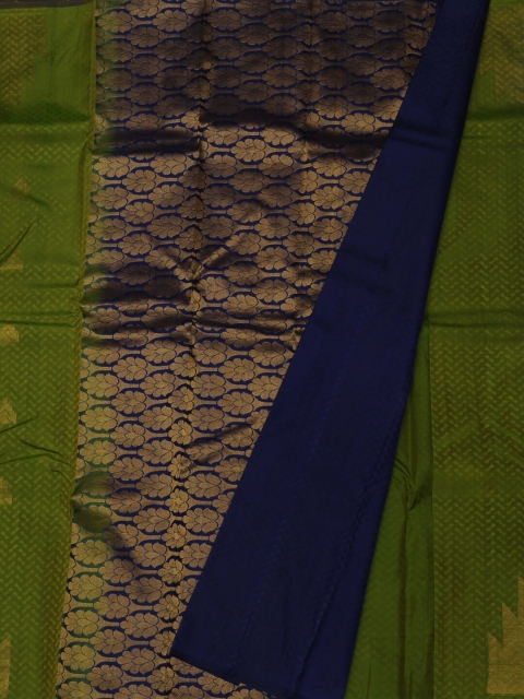 

Pothys Green & Gold-Toned Pure Silk Woven Design Saree