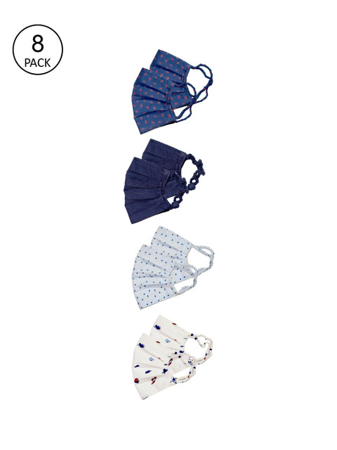 

Bellofox Women Pack Of 8 3Ply Protective Outdoor Face Masks, Blue