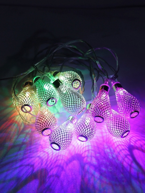 

TIED RIBBONS Multicoloured Textured Pear Shaped Wall String Lights, Multi