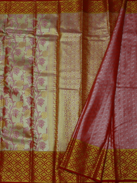

Pothys Pink & Cream-Coloured Tissue Woven Design Saree