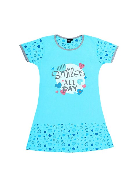 

Todd N Teen Blue Printed Nightdress