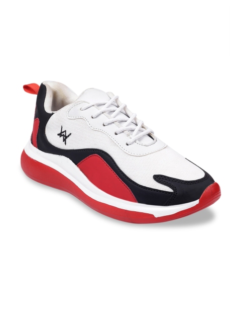 

Woakers Men White & red Colourblocked Sneakers