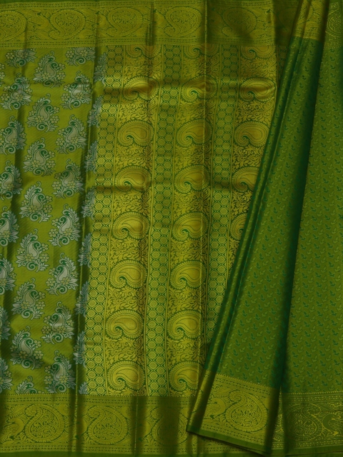 

Pothys Green Woven Design Tissue Saree