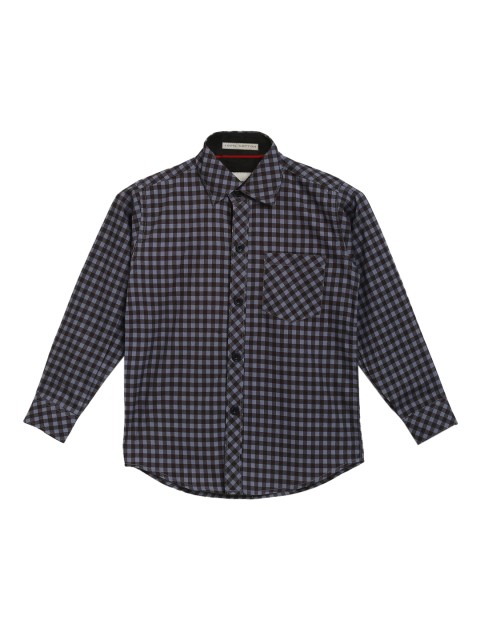 

Aj DEZInES Boys Grey & Black Regular Fit Checked Casual Shirt