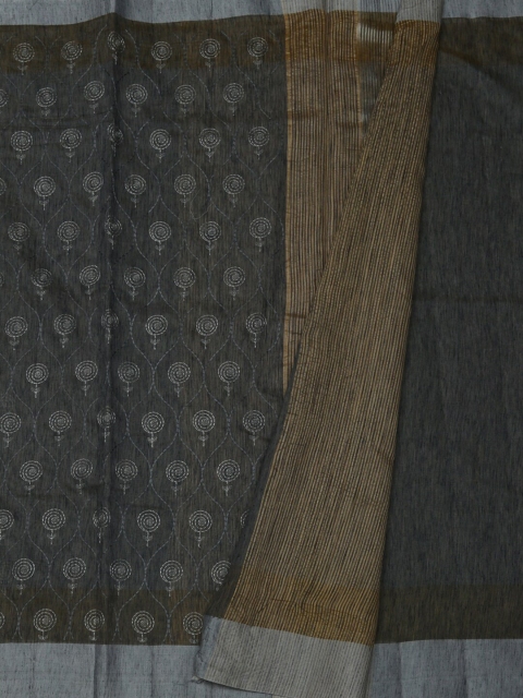 

Pothys Grey Printed Silk Cotton Saree