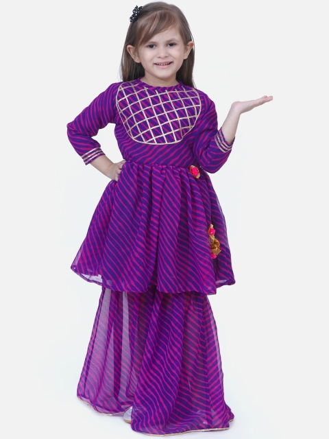 

Fairies Forever Girls Purple Striped Top with Skirt