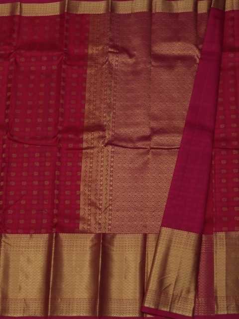

Pothys Magenta & Gold Pure Silk Woven Design Vasunthara Saree