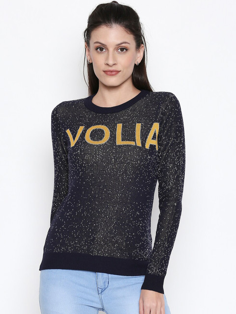 

Manola Women Navy Blue Printed Top