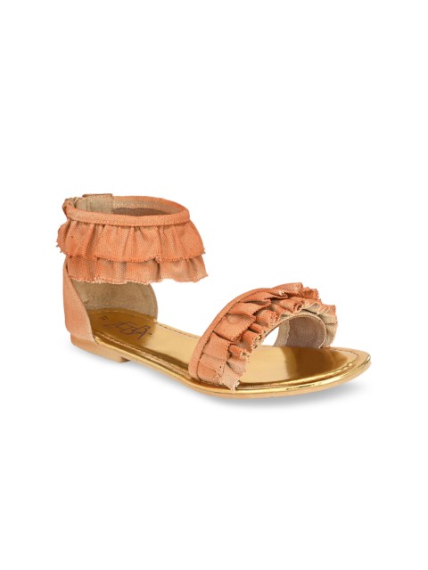 

Zebba Women Orange Solid Open Toe Flats
