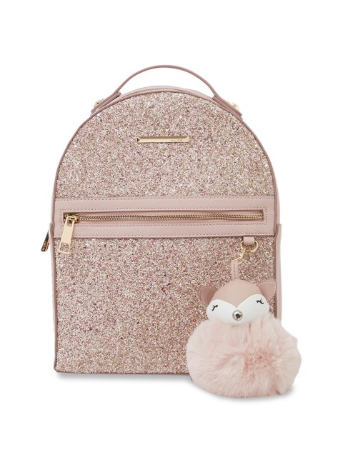 

ALDO Women Rose Gold Textured Backpack