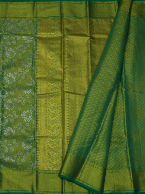 

Pothys Green Woven Design Tissue Saree