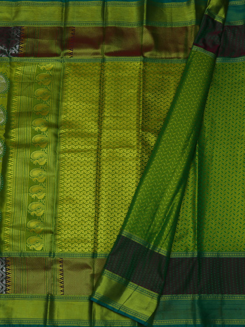 

Pothys Green Printed Tissue Saree