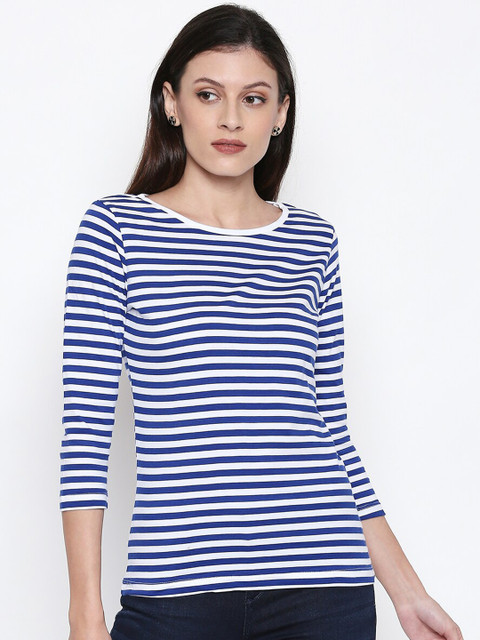 

Manola Women Blue Striped Top