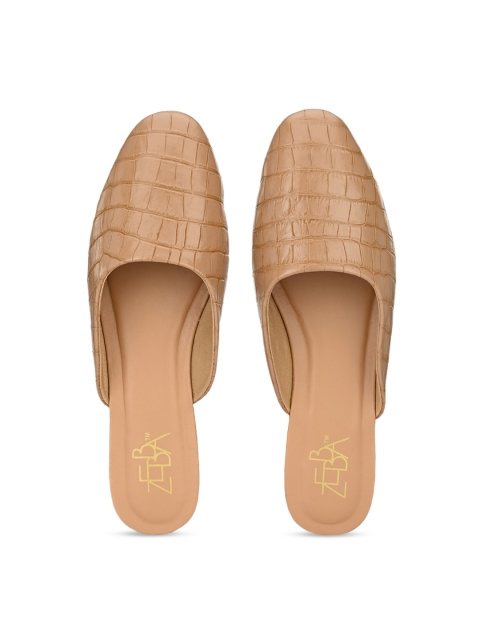 

Zebba Women Tan Textured PU Mules