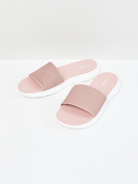 

max Women Pink Textured FlatForms