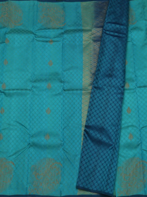 

Pothys Blue Woven Design Pure Silk Saree