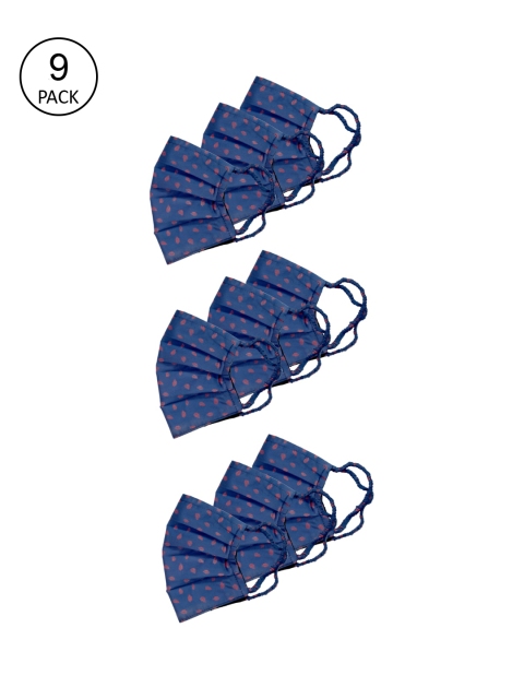 

Bellofox Women Pack Of 9 3Ply Protective Outdoor Face Masks, Blue