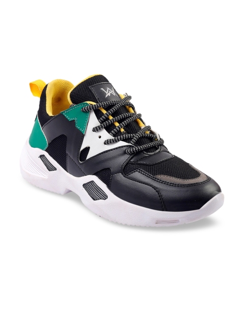 

Woakers Men Black Colourblocked Sneakers