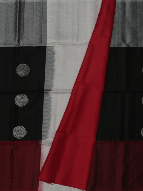 

Pothys Black Woven Design Pure Silk Saree