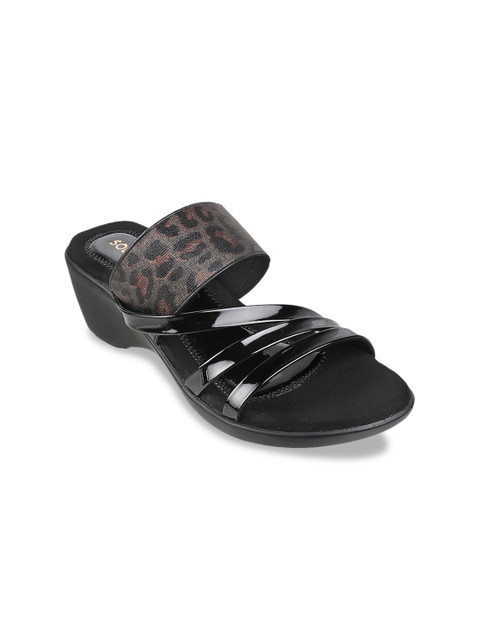 

SOLE HEAD Women Black Printed Wedges