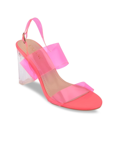URBANE Women Pink Solid Block Heels