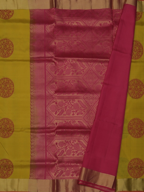 

Pothys Green & Pink Pure Silk Woven Design Saree