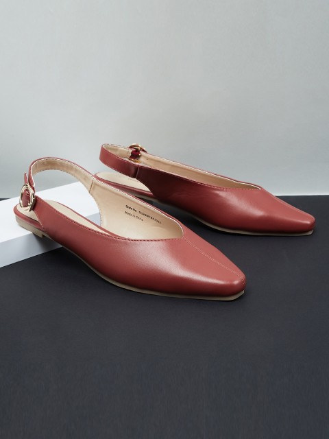 

max Women Red & Cream-Coloured Solid Sandals
