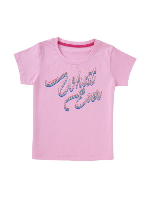 

Cub McPaws Girls Pink Printed Round Neck T-shirt