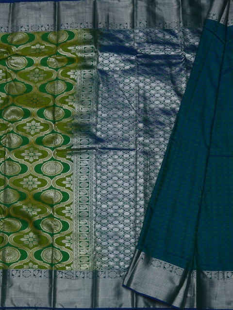 

Pothys Green & Navy Blue Tissue Woven Design Saree