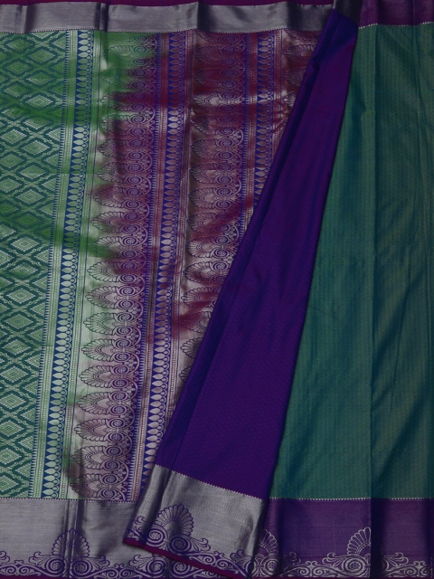 

Pothys Green & Purple Tissue Woven Design Saree