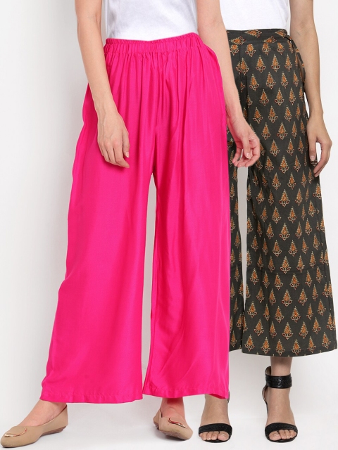 

TAG 7 Women Pack Of 2 Palazzos, Grey