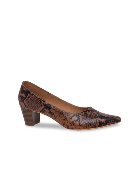 

Inc 5 Women Tan Printed Synthetic Leather High-Top Slip-On Sneakers
