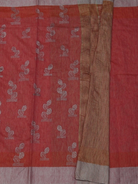

Pothys Pink Woven Design Silk Cotton Saree