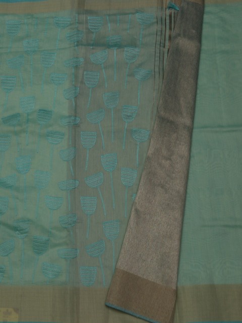

Pothys Blue Woven Design Silk Cotton Saree