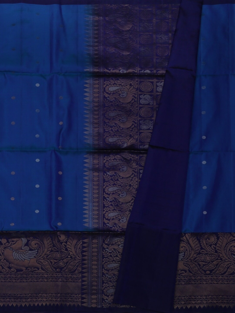 

Pothys Blue Woven Design Pure Silk Saree