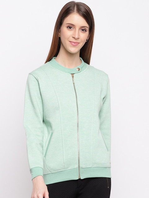 

Miss Grace Women Green Solid Sweatshirt