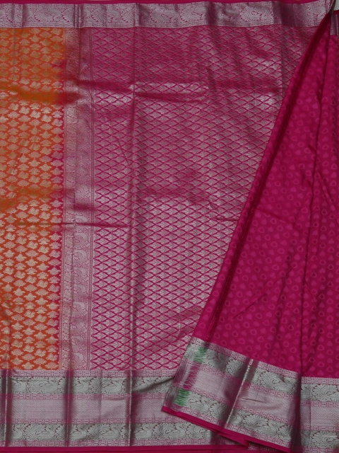 

Pothys Orange & Magenta Tissue Woven Design Saree