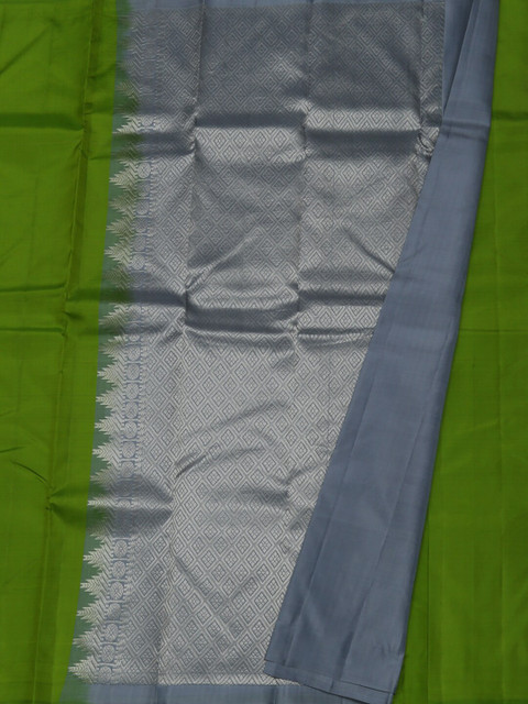 

Pothys Green & Grey Pure Silk Woven Design Saree