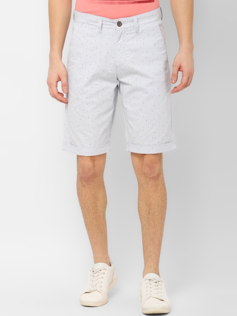 

Allen Solly Men Grey Printed Slim Fit Regular Shorts