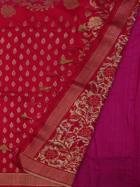 

Pothys Red & Beige Art Silk Woven Design Saree