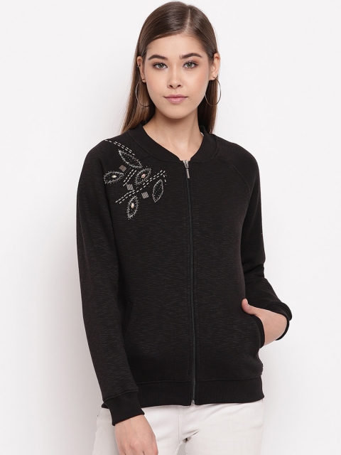 

Miss Grace Women Black Solid Sweatshirt