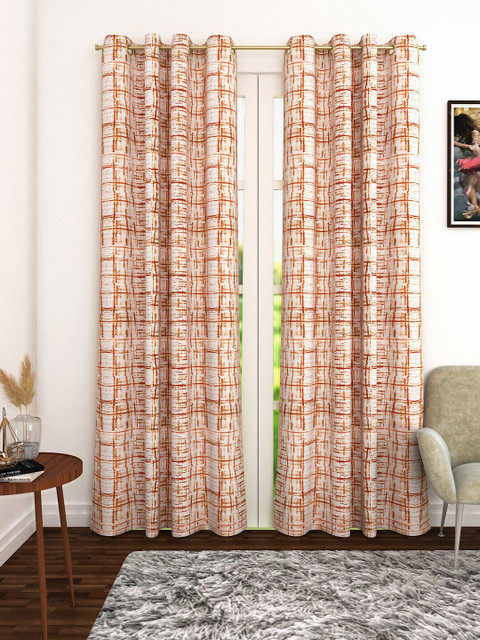 

Soumya Brown Single Room Darkening Door Curtain